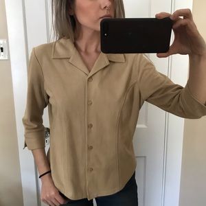 Vintage Suede Button Up